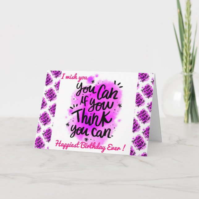 Happiest Birthday Motivation Card (Front)