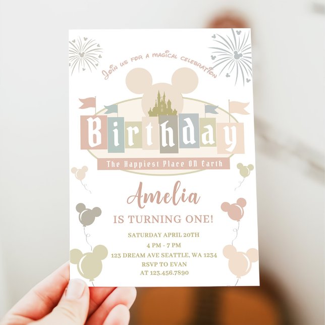 Happiest Birthday On Earth Magical Birthday Invitation (Creator Uploaded)