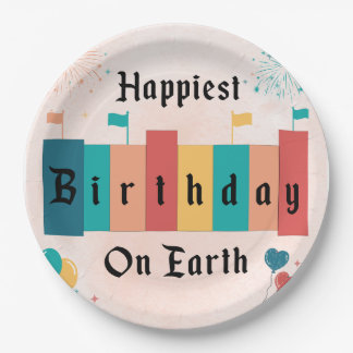 Happiest Birthday On Earth Magical Birthday Paper Plate