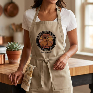 Happiest Capy On Earth Mother's Day Retro Sunset  Long Apron