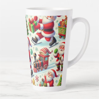 happiest christmas santa  latte mug