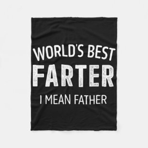 Happiest Dad On Earth Funny Papa Daddy Happy Fathe Fleece Blanket