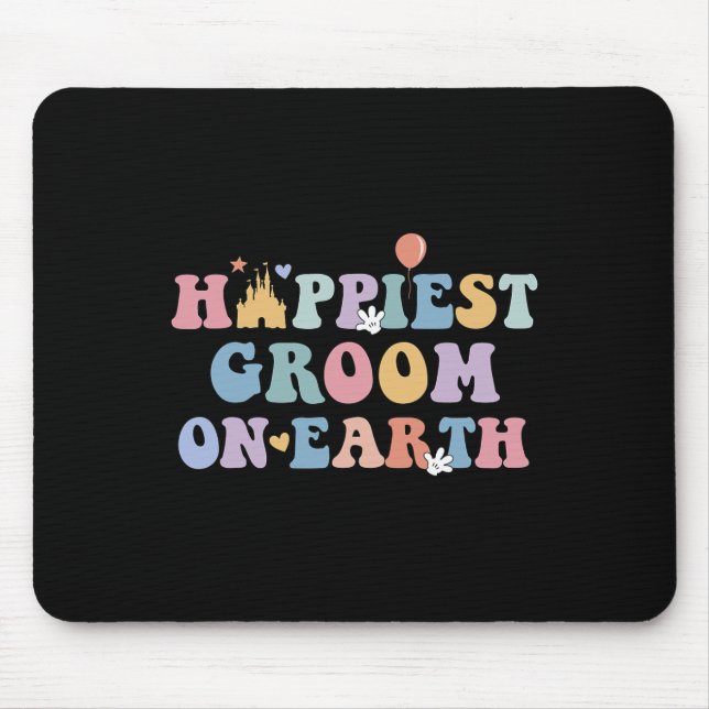 Happiest Groom On Earth  Mouse Mat (Front)