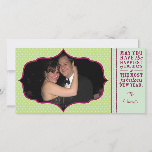 "Happiest Holidays" Christmas Photo Card (Front)