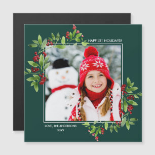 Happiest Holidays. Custom Magnetic Photo Cards