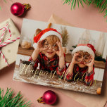 "Happiest Holidays" Custom Photo Christmas Foil Holiday Card<br><div class="desc">These beautiful holiday greeting cards are fully customisable. Add your own photo and message and change the colour scheme by clicking the CUSTOMIZE IT! button.</div>
