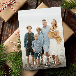 Happiest Holidays Elegant Holiday Photo Card