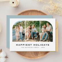Happiest Holidays Family 3 Photo Beach Christmas