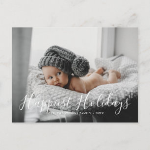 Happiest Holidays Family Photo Christmas Holiday Postcard