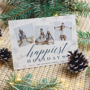Happiest Holidays Holiday Photo Collage Card