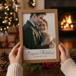 Happiest Holidays Romantic Couple Christmas Card<br><div class="desc">Celebrate your love with this romantic “Happiest Holidays” couple card,  perfect for heartfelt festive wishes.</div>