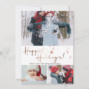 Happiest Holidays Stars Photo Collage Announcement