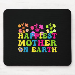 Happiest Mama On Earth Groovy Happy Mother's Day R Mouse Mat