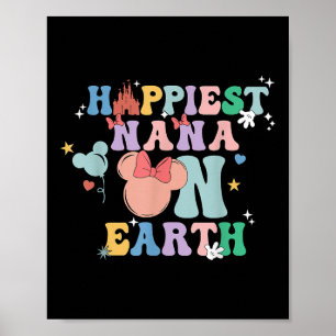 Happiest Nana On Earth Groovy Mum Mothers Day _1  Poster