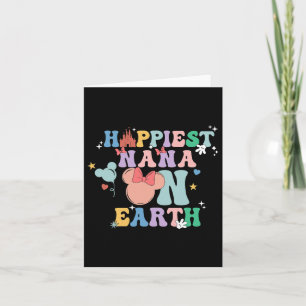 Happiest Nana On Earth Groovy Mum Mother's Day 2 Card