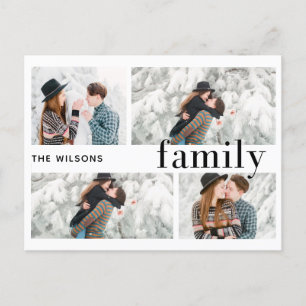 happiest new year chic modern multi photo new year holiday postcard