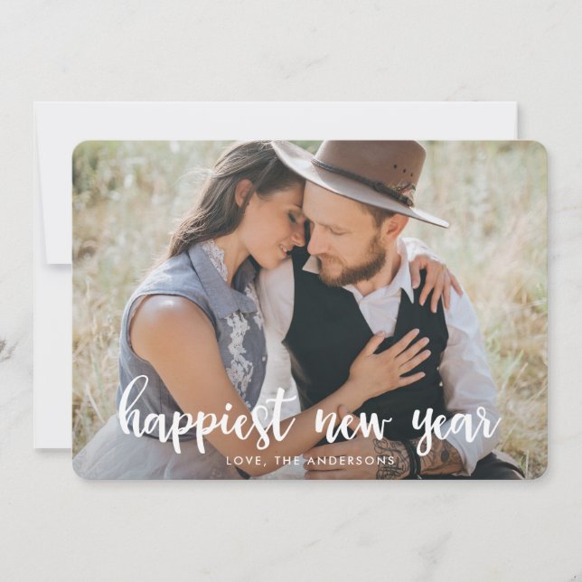 Happiest New Year | Holiday Photo Card (Front)