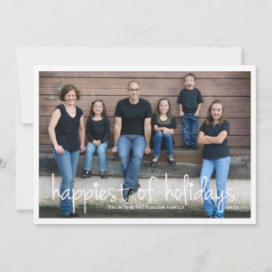 Happiest of Holidays Christmas Greeting Photo Card