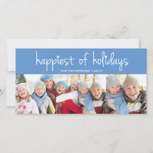 Happiest of Holidays Christmas Greeting Photo Card