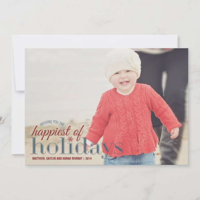 Happiest of Holidays | Holiday Photo Greeting (Front)