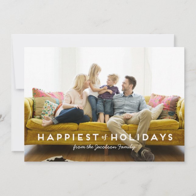 Happiest of Holidays Photo Card (Front)