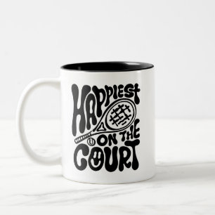 Happiest on the Court Two-Tone Coffee Mug