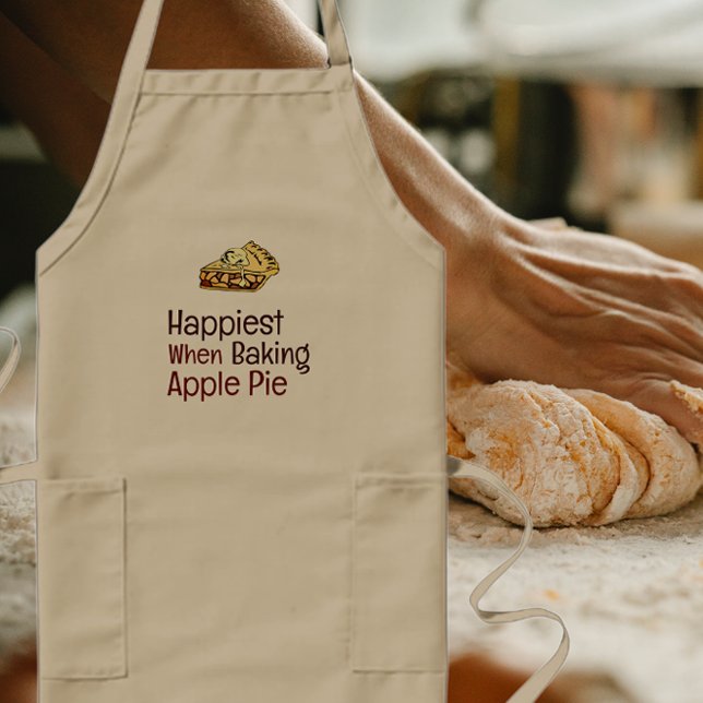 Happiest  when baking  Apple Pie  Long Apron (Creator Uploaded)
