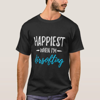 Happiest When I'M Airsofting Hoodie Funny Airsoft T-Shirt
