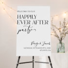Happily After Party Wedding Reception Welcome Sign