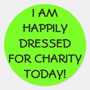 Happily Dressed Casual Friday Classic Round Sticker