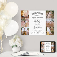 Happily Ever After 6 Photo Collage Wedding Welcome