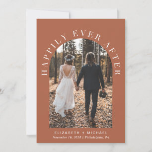 Happily Ever After Arch Photo Wedding Reception Invitation