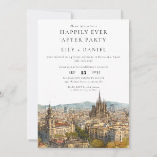 Happily Ever After Barcelona Wedding Invitation