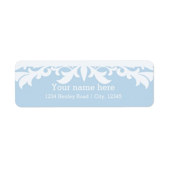 Happily Ever After Blue Address Sticker Label Return Address Label