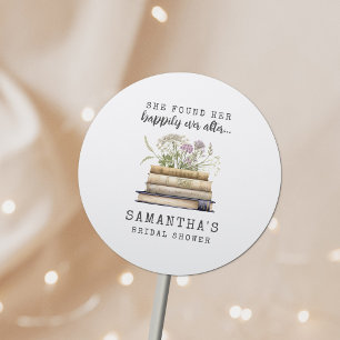 Happily Ever After Book Bridal Shower Classic Round Sticker