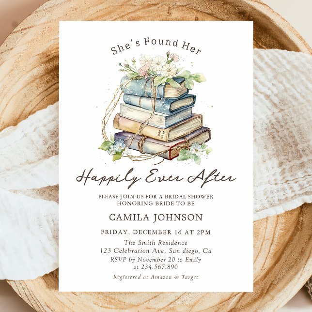 Happily Ever After Book Bridal Shower Invitation (Creator Uploaded)