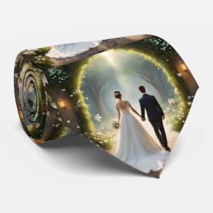 Happily Ever After Bride And Groom,  Tie