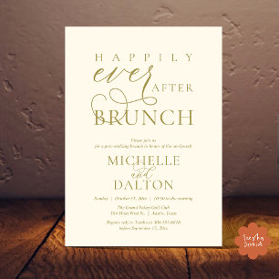 Happily Ever After Brunch Beautiful Post Wedding Invitation