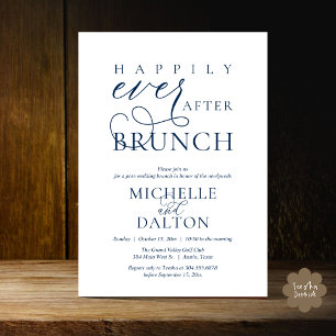 Happily Ever After Brunch Beautiful Post Wedding Invitation
