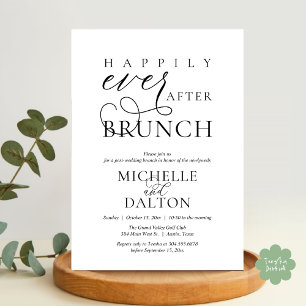 Happily Ever After Brunch Beautiful Post Wedding Invitation