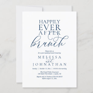 Happily Ever After Brunch, Modern Classy Wedding Invitation