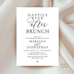 Happily Ever After Brunch, Modern Elegant Wedding Invitation