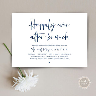 Happily ever after brunch, Modern post wedding Invitation
