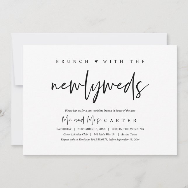 Happily ever after brunch post wedding celebration invitation (Front)