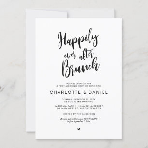 Happily Ever After Brunch, Post Wedding Elopement Invitation