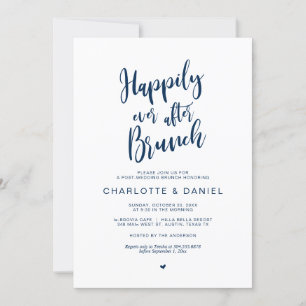 Happily Ever After Brunch, Post Wedding Elopement Invitation