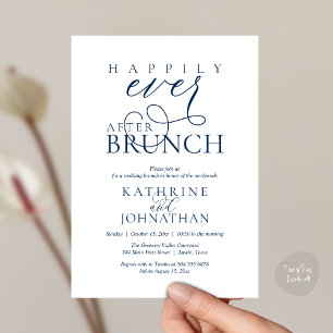 Happily Ever After Brunch Post Wedding Elopement Invitation