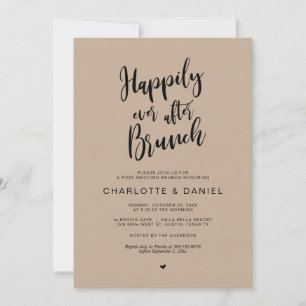 Happily Ever After Brunch, Post Wedding Elopement  Invitation