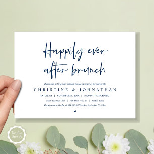 Happily ever after brunch, post wedding invitation