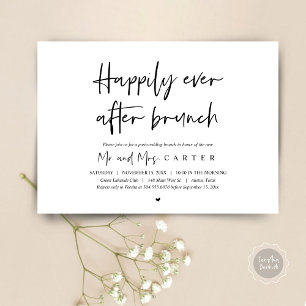 Happily ever after brunch, post wedding invitation